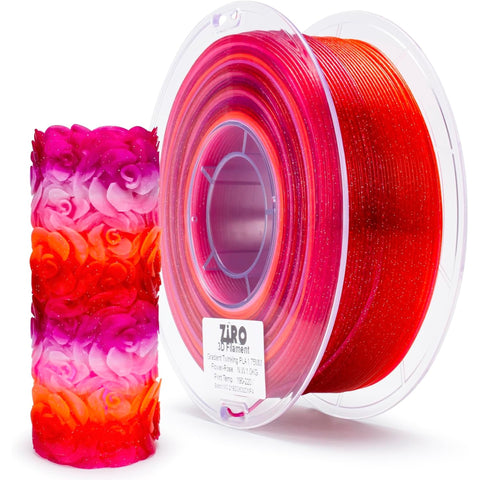 Ziro Rainbow/Gradient 'Twinkling' Glitter-PLA 1.75mm 3D Printer Filament