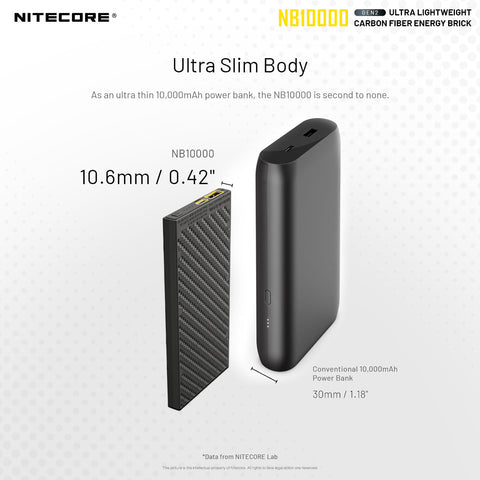 Batteries & Chargers - Nitecore NB10000 10000mAh USB/USB-C Quick-Charge Power Bank