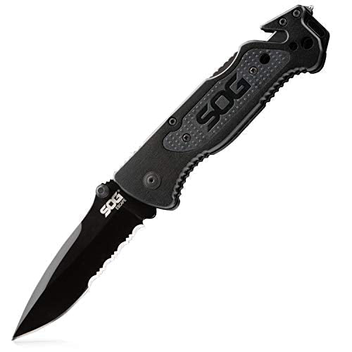 Knives & Tools - SOG Escape Folding Knife W/ Strap Cutter & Glass Breaker